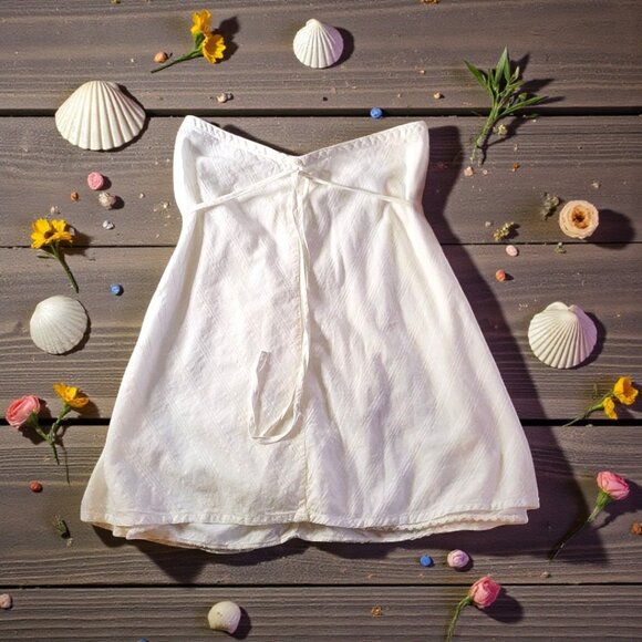 Roxy White Cotton Mini Skirt Size 5 Small – Surf Skate Y2K Festival Boho - Picture 3 of 9